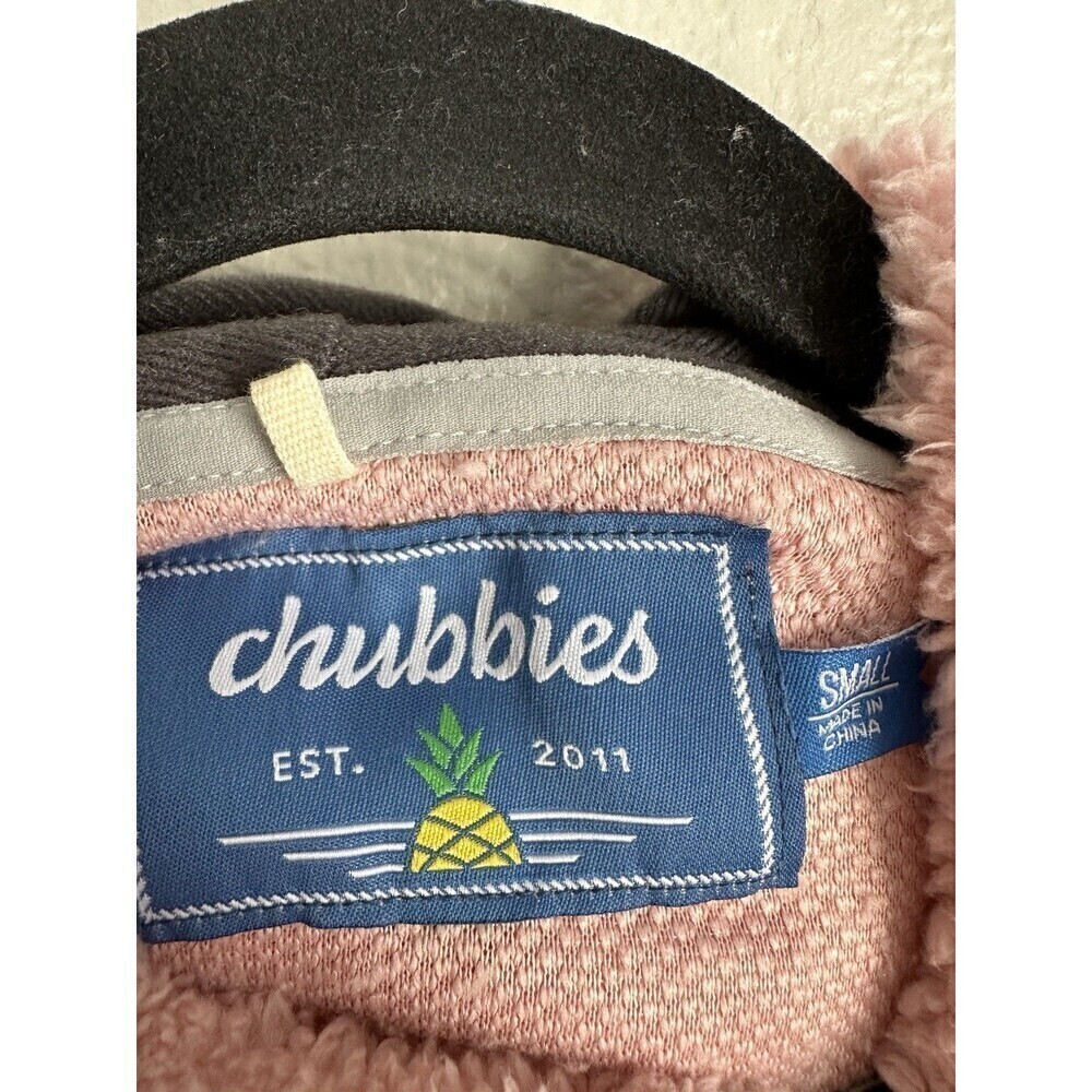 Chubbies Fluffy Fleece Pullover Hooded Sweater Women’s Small Pink Long Sleeve - Picture 3 of 5